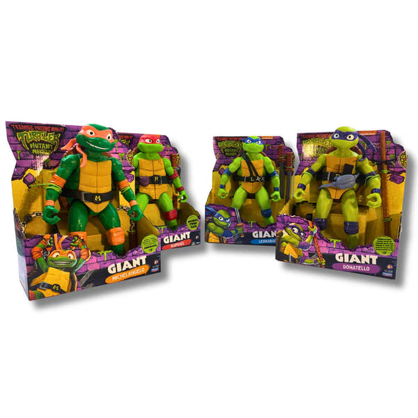 TMNT Figuras Gigantes Pack 4 Tortugas Ninja 30 cm