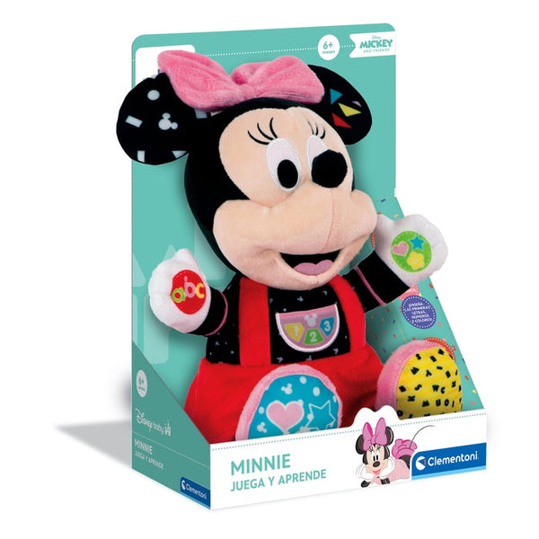 Peluche Baby Minnie Clementoni 55325: botones en las manos y en la barriga