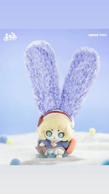 Cup Rabbits Inner Desire figura rubia vestido azul con osito, art toy Awake Toys