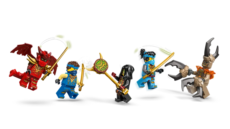 5 minifiguras LEGO Jay Nya Kai Forma Dragón Monstruo Tierra líder lealista
