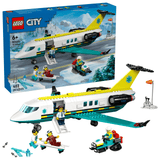 Caja y set montado del LEGO City Ambulancia Aérea de Emergencia 60465