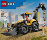 LEGO City Great Vehicles 60480 Cargadora Retroexcavadora Amarilla - caja reverso con escenas de juego
