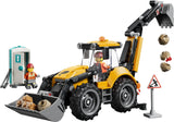 LEGO City Great Vehicles 60480 Cargadora Retroexcavadora Amarilla - producto montado sobre fondo blanco