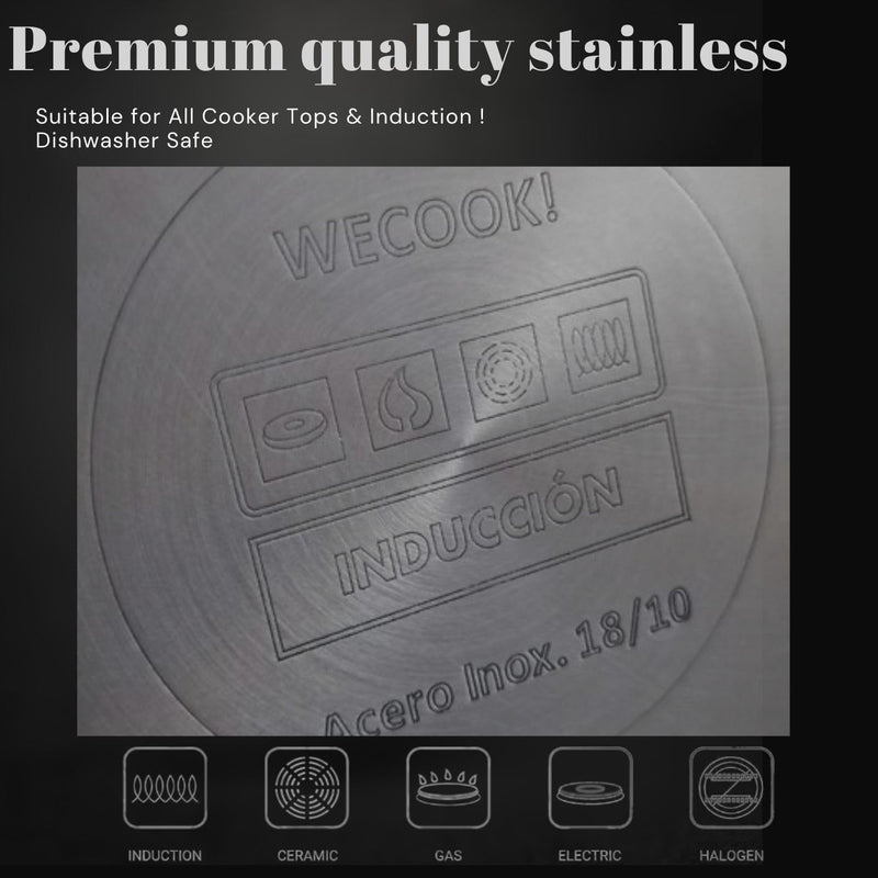 Casserole Inox WECOOK PRO 16 cm avec Échelle de Mesure