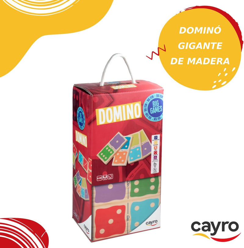 Dominó Cayro Gigante de Madera - Fichas Naturales de Tamaño Espectacular (1050)