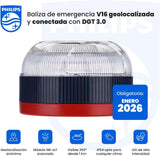 Infografía: Baliza Geolocalizable PHILIPS V16 Homologada DGT