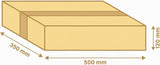 Medidas interiores de la caja: 500 × 350 × 120 mm