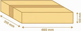 Medidas interiores de la caja: 460 × 310 × 100 mm