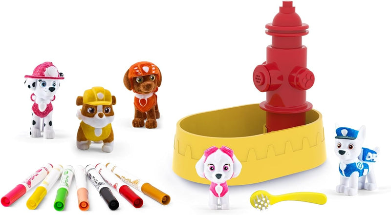 Crayola Washimals PAW Patrol - Set 5 Mascotas con Bañera Boca de Incendios