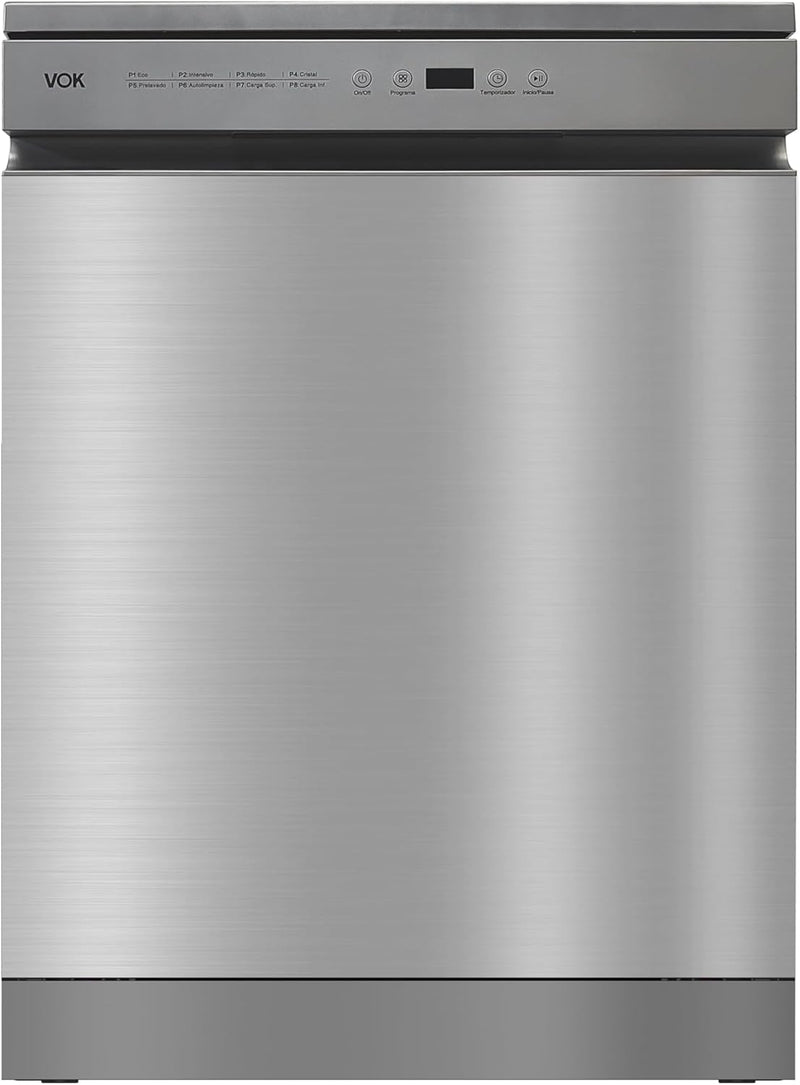 Lavavajillas VOK LV-1460IX 14 Cubiertos 8 Programas Inox Antihuellas
