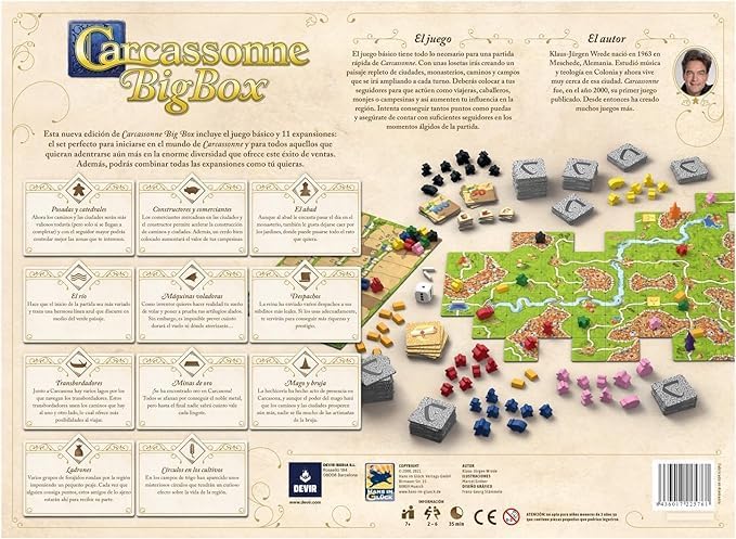 Carcassonne Big Box Edición Completa con 11 Expansiones Devir