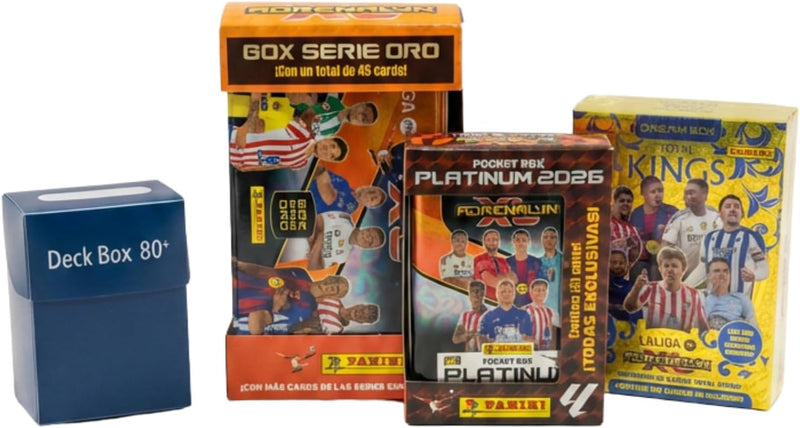 Pack Coleccionista 3 Boxes Adrenalyn XL LaLiga 2025-26: Serie Oro, Pocket Box Platinum y Dream Box Total Kings