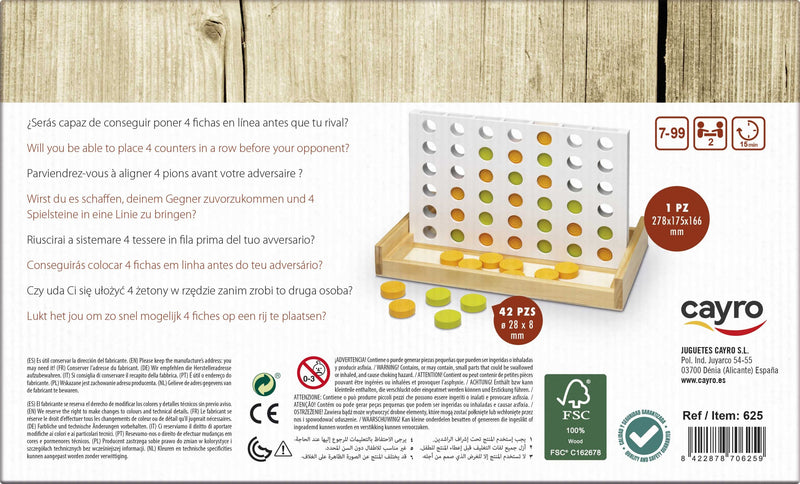 Cayro Acierta 4 100% FSC - Conecta 4 Ecológico Premium CAYRO-625