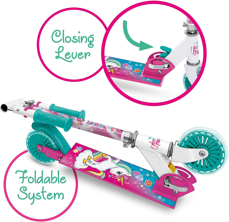Patinete Aluminio Plegable Unicornio 2 Ruedas MONDO-28693