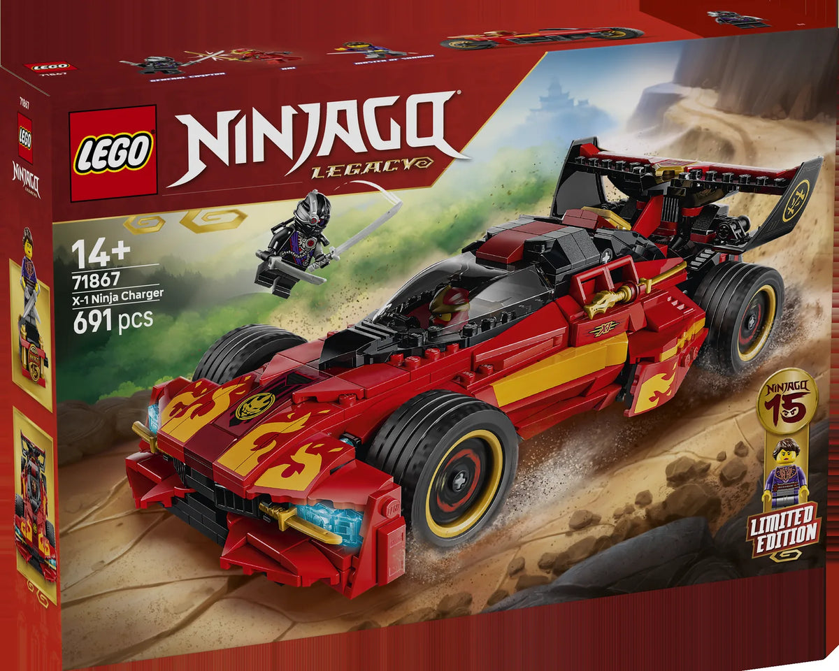 LEGO Ninjago 71867 Deportivo Ninja X-1: 15 Aniversario - caja frontal oficial