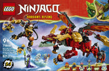 LEGO Ninjago 71868 Meca Dragón Transformable de Wyldfyre - caja reverso con escenas de juego