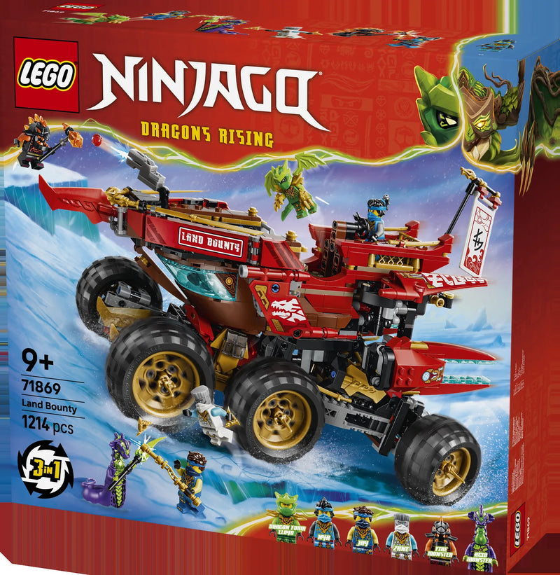 LEGO Ninjago 71869 Bounty Terrestre - caja lateral con detalles del set