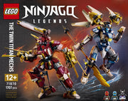 LEGO Ninjago 71870 Titanes Robot Gemelos - caja reverso con escenas de juego
