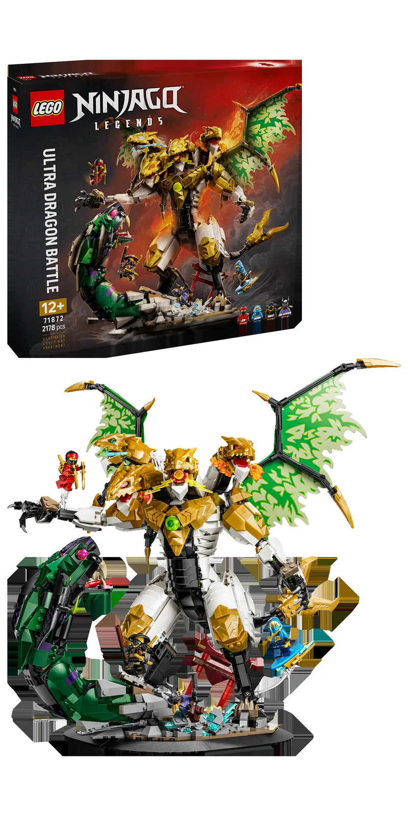 LEGO Ninjago 71872 Batalla del Ultradragón - display: caja + producto montado