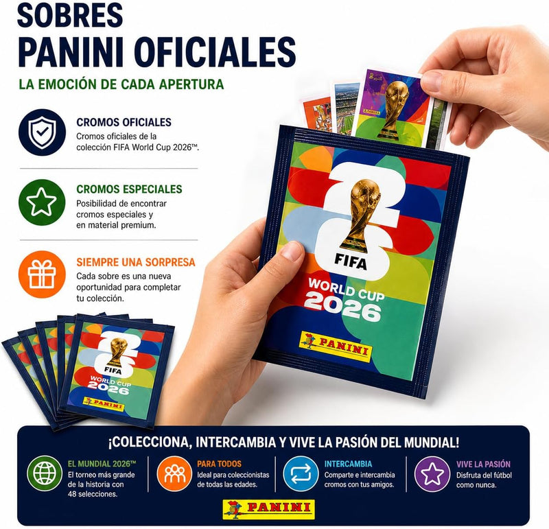 Pack Álbum + 50 Sobres Panini FIFA World Cup 2026