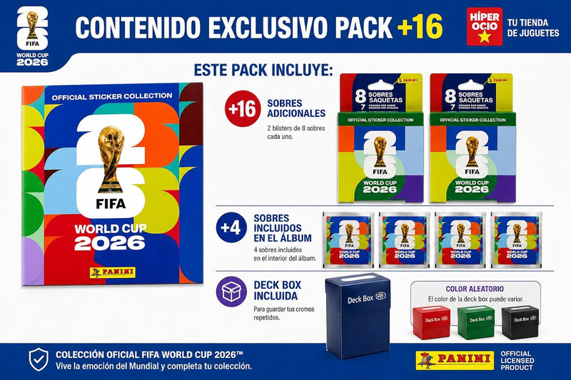 Pack Álbum + 16 Sobres Panini FIFA World Cup 2026