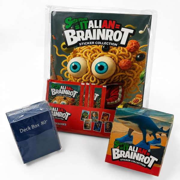 Pack Coleccionista Panini SKIFIDOL Italian Brainrot Álbum + 4 sobres + caja 36 sobres