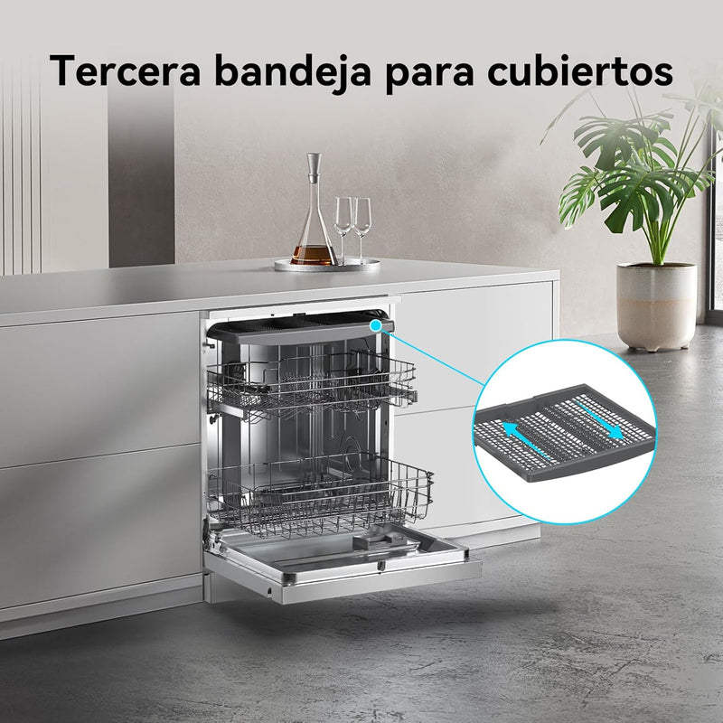 Lavavajillas VOK LV-1460IX 14 Cubiertos 8 Programas Inox Antihuellas