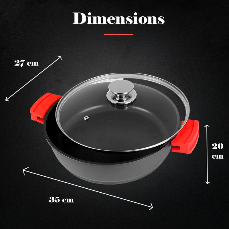 Faitout Bas WECOOK EcoStone 32 cm Aluminium Fondu Induction