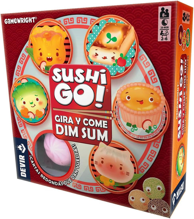 Caja del juego Sushi Go! Gira y Come Dim Sum de Devir