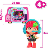 Pinypon Super Star on Tour - accesorios musicales del set: micrófono, teclado y mesa de DJ