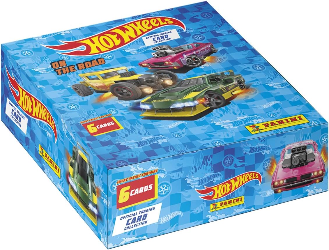 Caja Display Panini Hot Wheels Trading Cards 24 sobres + carta edición limitada