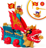 Barco del Dragón Piratix con Figuras y Accesorios