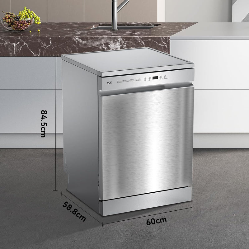 Lavavajillas VOK LV-1460IX 14 Cubiertos 8 Programas Inox Antihuellas