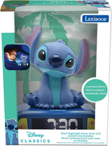 Lexibook RL800D – Despertador Stitch con Luz de Noche 3D