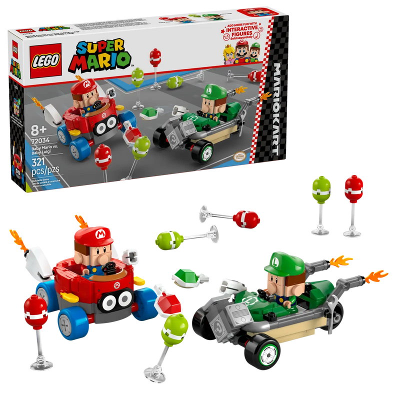 Lego Mario Kart™: Bebé Mario vs. Bebé Luigi (72034)