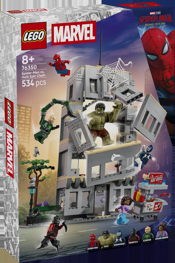 LEGO Super Heroes Marvel 76350 Spider-Man vs. Hulk: Choque Épico - caja frontal oficial