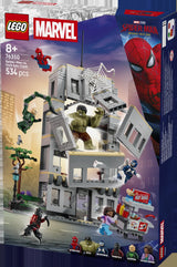 LEGO Super Heroes Marvel 76350 Spider-Man vs. Hulk: Choque Épico - caja lateral con detalles del set