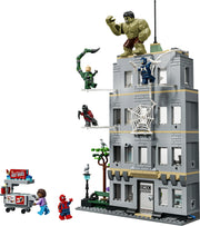 LEGO Super Heroes Marvel 76350 Spider-Man vs. Hulk: Choque Épico - producto montado sobre fondo blanco