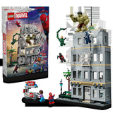 LEGO Super Heroes Marvel 76350 Spider-Man vs. Hulk: Choque Épico - display: caja + producto montado