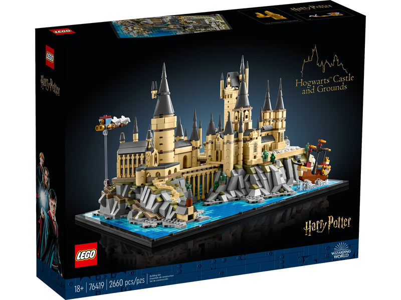 Caja oficial del set LEGO Harry Potter 76419 Castillo y Terrenos de Hogwarts de 2660 piezas
