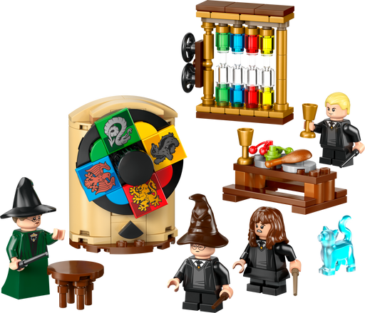 LEGO Harry Potter 76460 Ceremonia del Sombrero Seleccionador con sus cuatro minifiguras