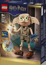 Caja lateral LEGO Harry Potter 76469 Dobby el Elfo Libre - render del producto, 379 piezas, set 2 in 1 con figura alternativa más pequeña