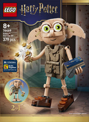 Caja frontal alternativa LEGO Harry Potter 76469 Dobby - portada completa del set con render grande y muestra de versión 2-en-1
