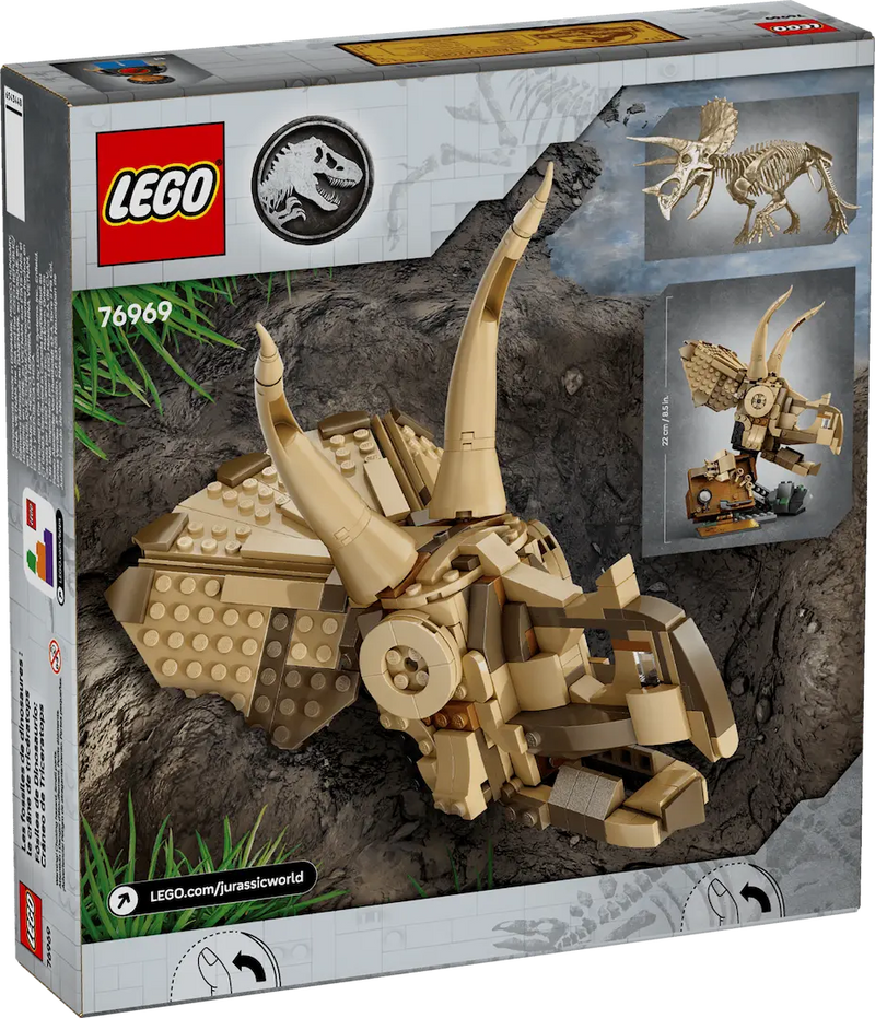 LEGO Jurassic World Fósiles de Dinosaurio: Cráneo de Triceratops (76969)
