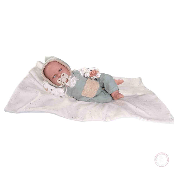 Muñeca Antonio Juan Clara con mantita. Cuerpo con relleno especial referencia 70404