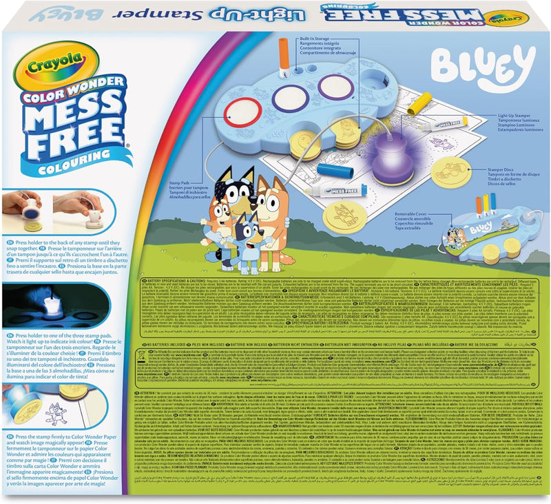 Crayola Color Wonder Estampines Mágicos Luminosos Bluey - Sin Manchas