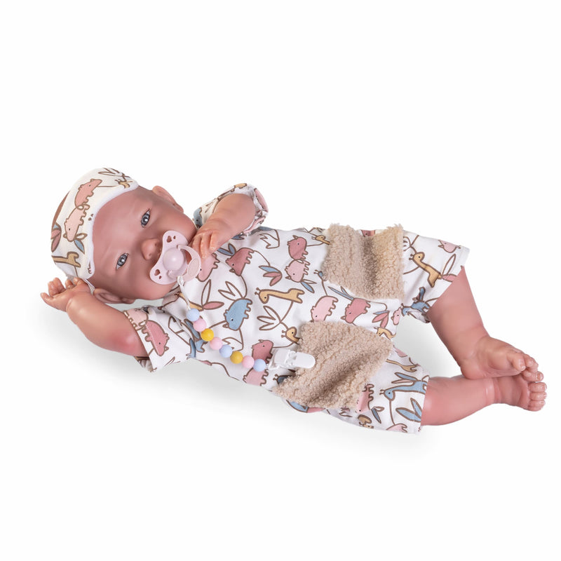 Muñecas Antonio Juan Mi Primer Reborn Alejandra pijama con antifaz (81388)