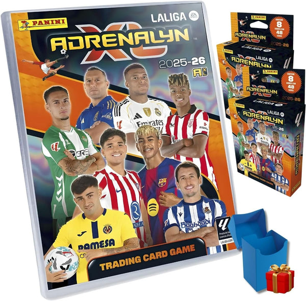 Megapack Adrenalyn XL LaLiga 2025-26 + 16 sobres adicionales con Deckbox