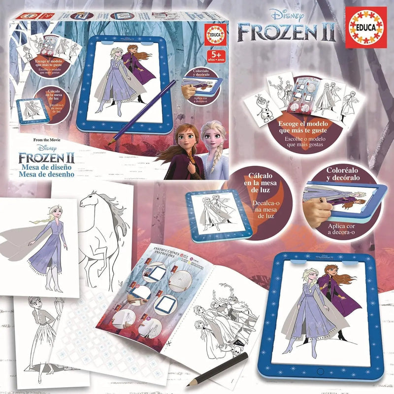 Mesa de Diseño Frozen – Mesa de Luz con Adhesivos (Educa)