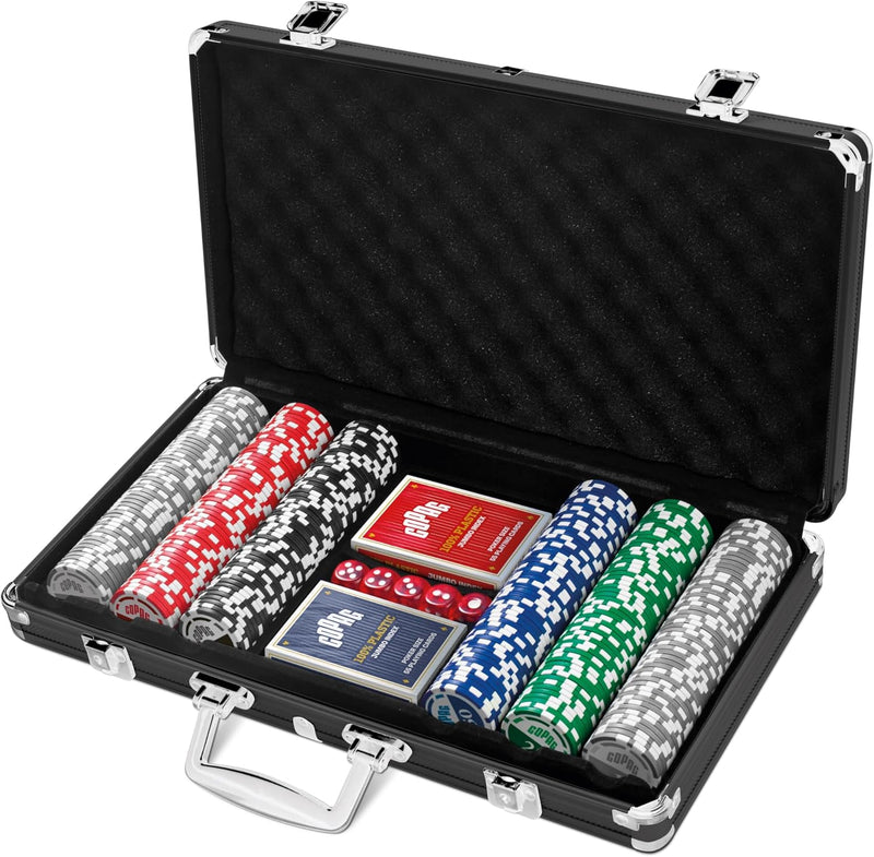 Coffret de Poker Copag 300 jetons et 2 jeux de cartes en plastique Casino